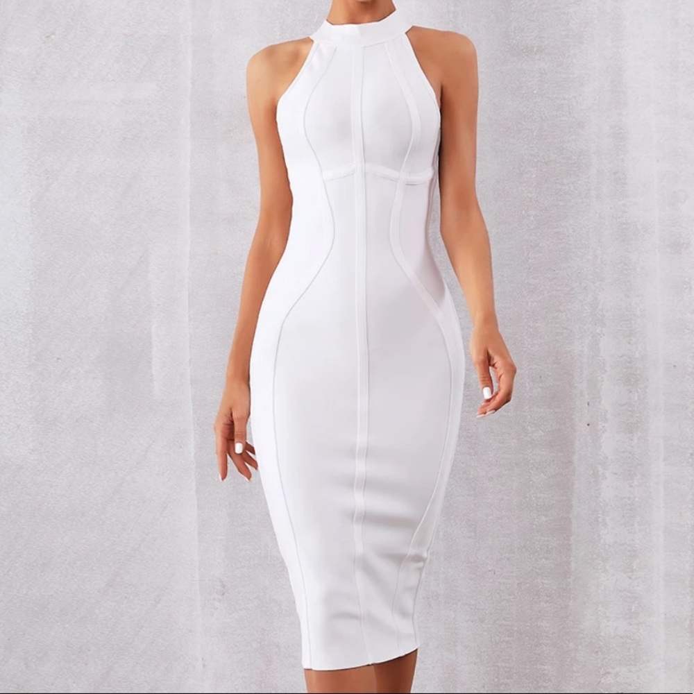 White bandage dress XS